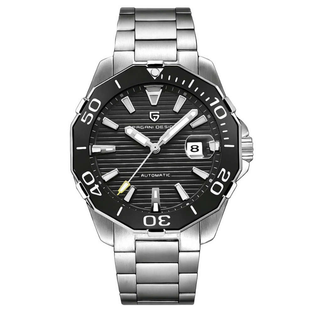 ⌚Купити Чоловічий годинник Pagani Design PD-1617 Silver-Black за